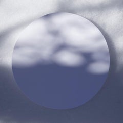Shadow Legacy no. 11 - Abstract blue 
gray shadows, snow circle landscape