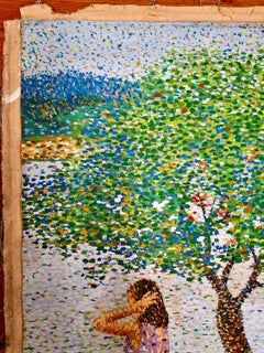 A Figurative Pointillist Painting after Georges Seurat’s “Sunday Afternoon…”