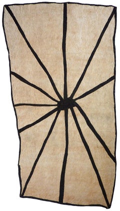 Wo'ohohe (Ground-burrowing spider) Natural Ochre on Bark Cloth