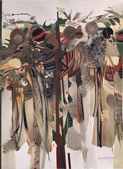 REUNIR VOCES, de Brenda Kingery, Chickasaw, pintura, enmarcada, bailarinas