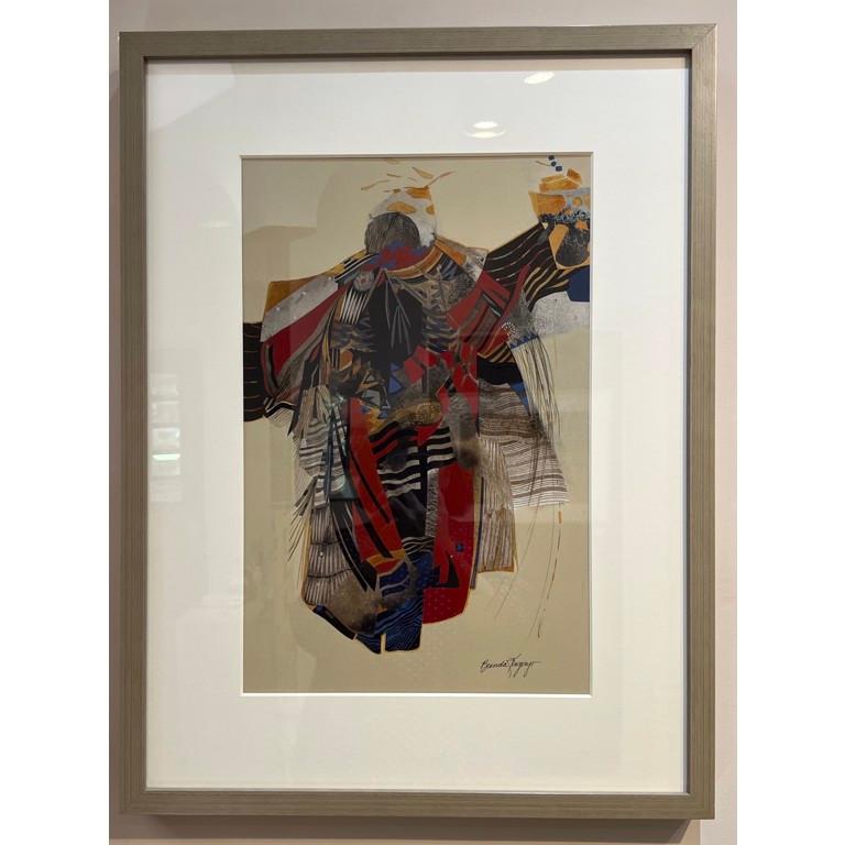 Brenda Kingery (Chickasaw) Seeking Light, painting, by Brenda Kingery, Chickasaw, red, white