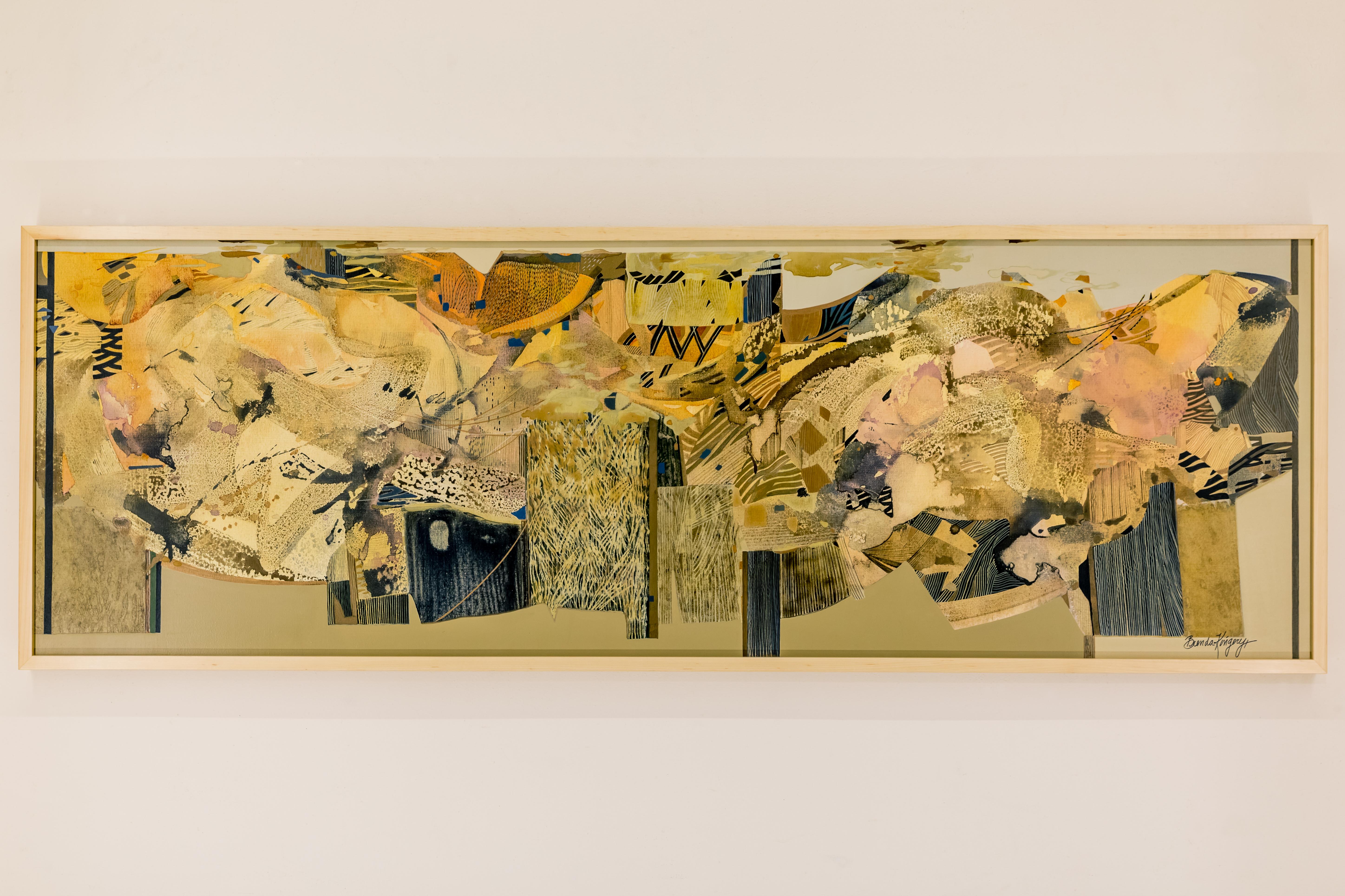 Breaking Bronze, abstraktes Gemälde von Brenda Kingery, Chickasaw, groß, hellbraun, rot

Cahoon Museum für amerikanische Kunst

Mit einer reifen Lockerheit und Freiheit, die sich in der Komposition zeigt, tritt der kulturelle Einfluss von Sumi-e,