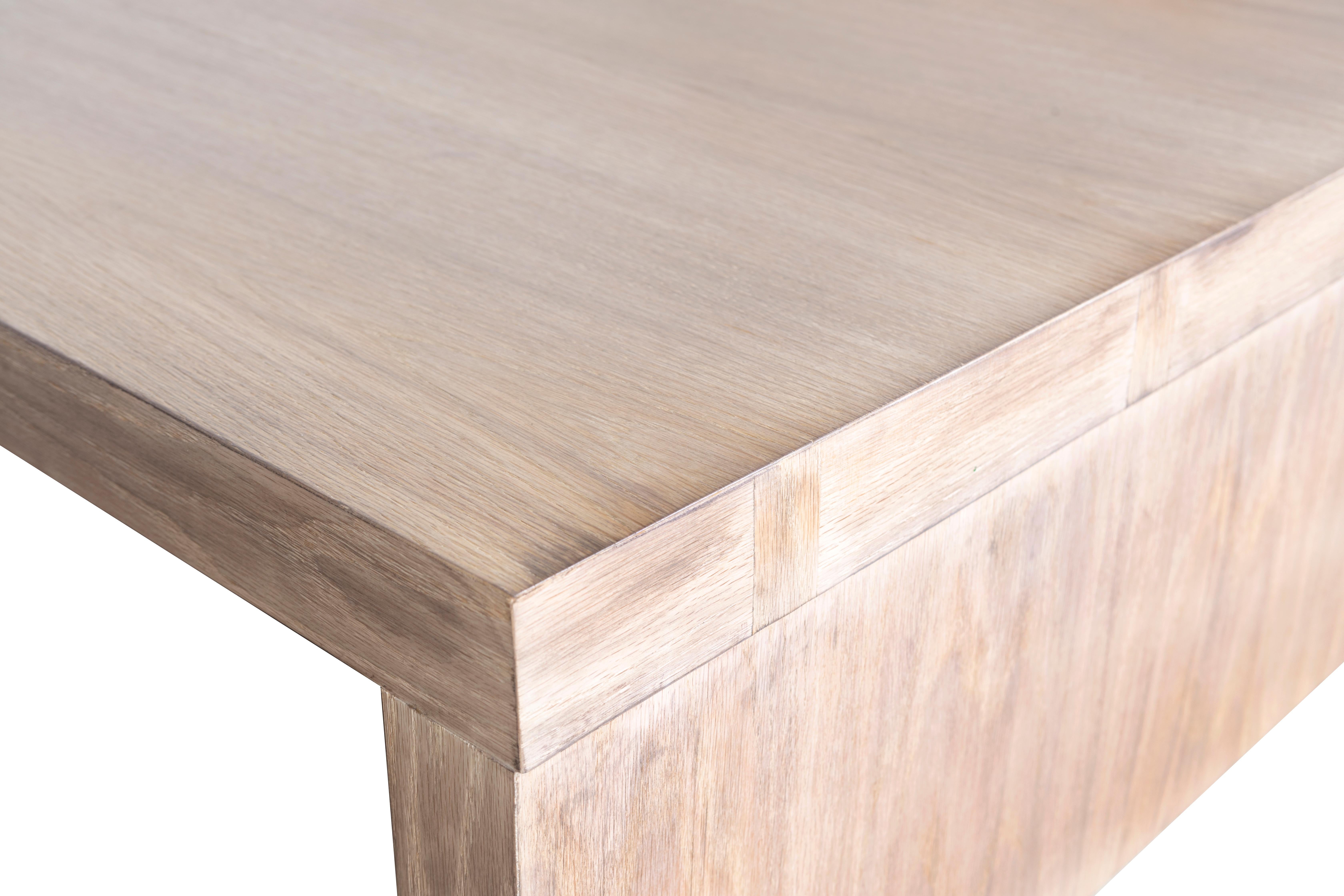 Organic Modern Brendan Bass Custom Build Blonde Oak Tiered Coffee Table For Sale