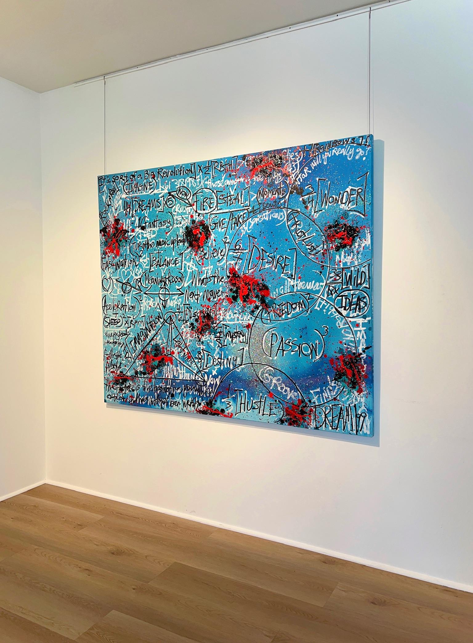 Il momento esatto - Abstract Painting Blu di Brendan Murphy