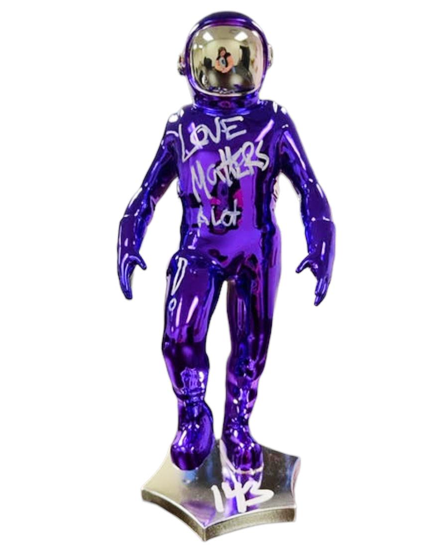 Brendan Murphy Figurative Sculpture - Boonji Spaceman (Purple)