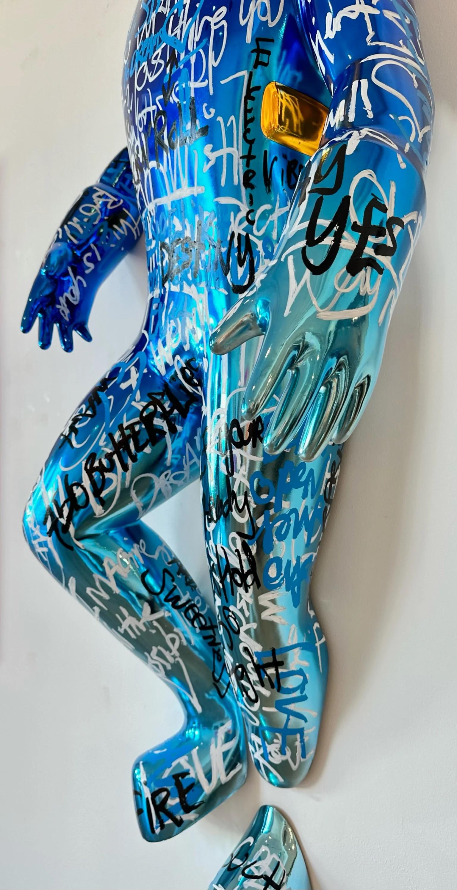 Brendan Murphy
Coming Out (Dark & Light Blue), 2024
Signed by the artist
Wall mounted fiberglass sculpture with eight layers of silver based chrome finish
This piece is unique.

This piece is currently on display at Art Angels Los Angeles. 