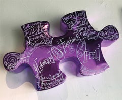 Life Is A Jigsaw I, II, III (purple) by Brendan Murphy