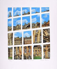 Brendan Neiland Peckwater Quad Christ Church Oxford Impresión firmada 1996