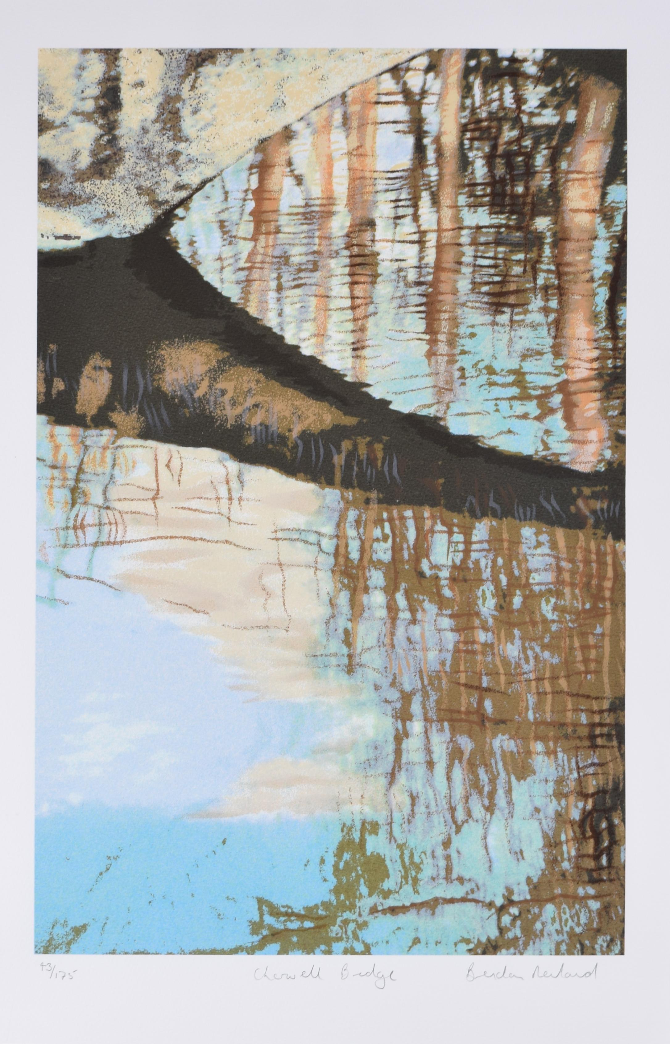Brendan Neiland (n. 1941) R.A. (Expulsado)
Puente de Cherwell
Serigrafía
53 x 34 cm

Firmado, titulado,  y numerado 43 / 175 a lápiz.

Una serigrafía del hermoso puente Cherwell de Oxford, en University Parks, reflejado en la superficie vidriosa del