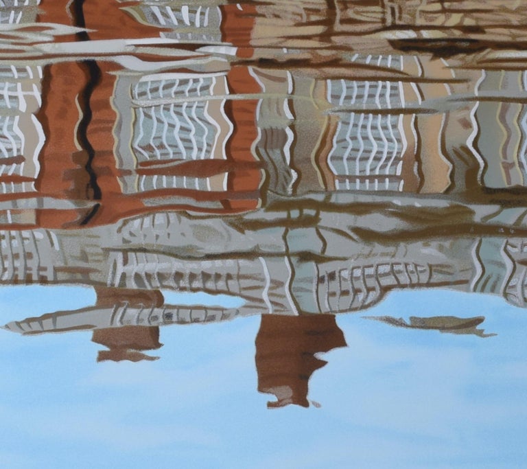 Brendan Neiland Hampton Court From the Fountain screenprint by