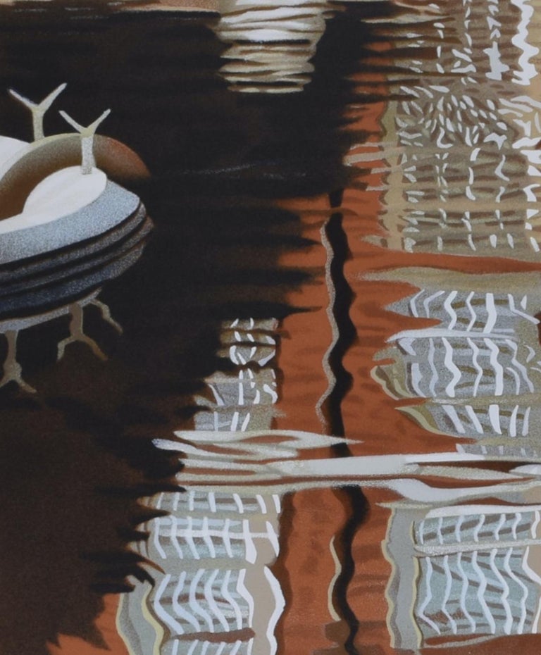 Brendan Neiland Hampton Court From the Fountain screenprint by