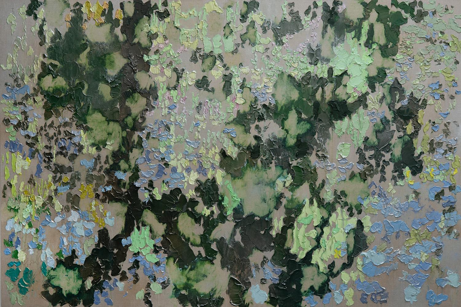 BRENDAN STUART BURNS Abstract Painting - Blink - Contemporary, Oil on linen by Brendan Burns