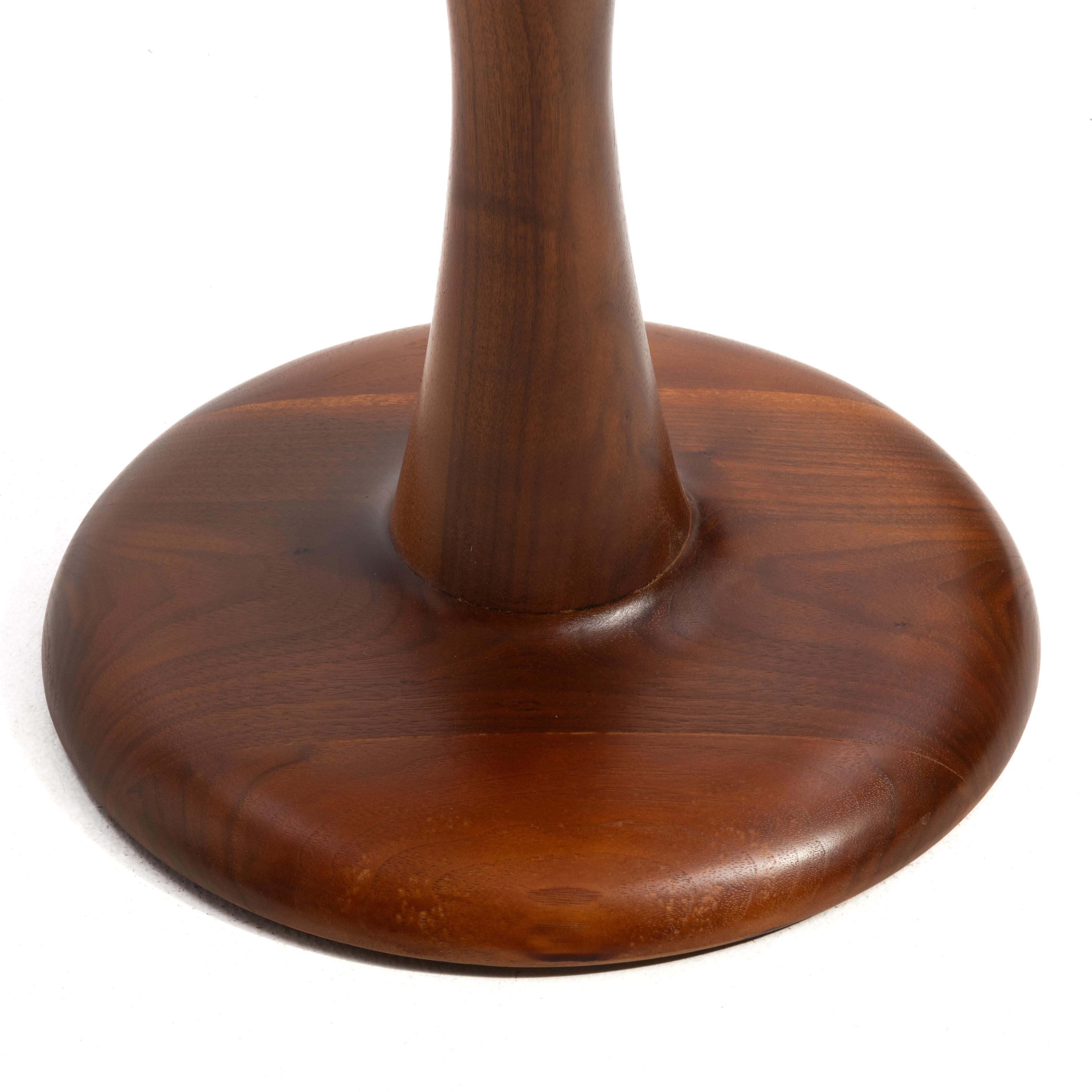 Marbre Brendon Reilly Mid Century Solid Walnut Marble Side Table Tabouret