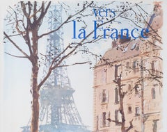 Brenet, Original Reiseplakat, Frankreich Paris Eiffelturm Navigation, Boot, 1950