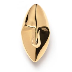 Brenna Colvin, Face Ring, 24k Gold Plated Sterling Silver