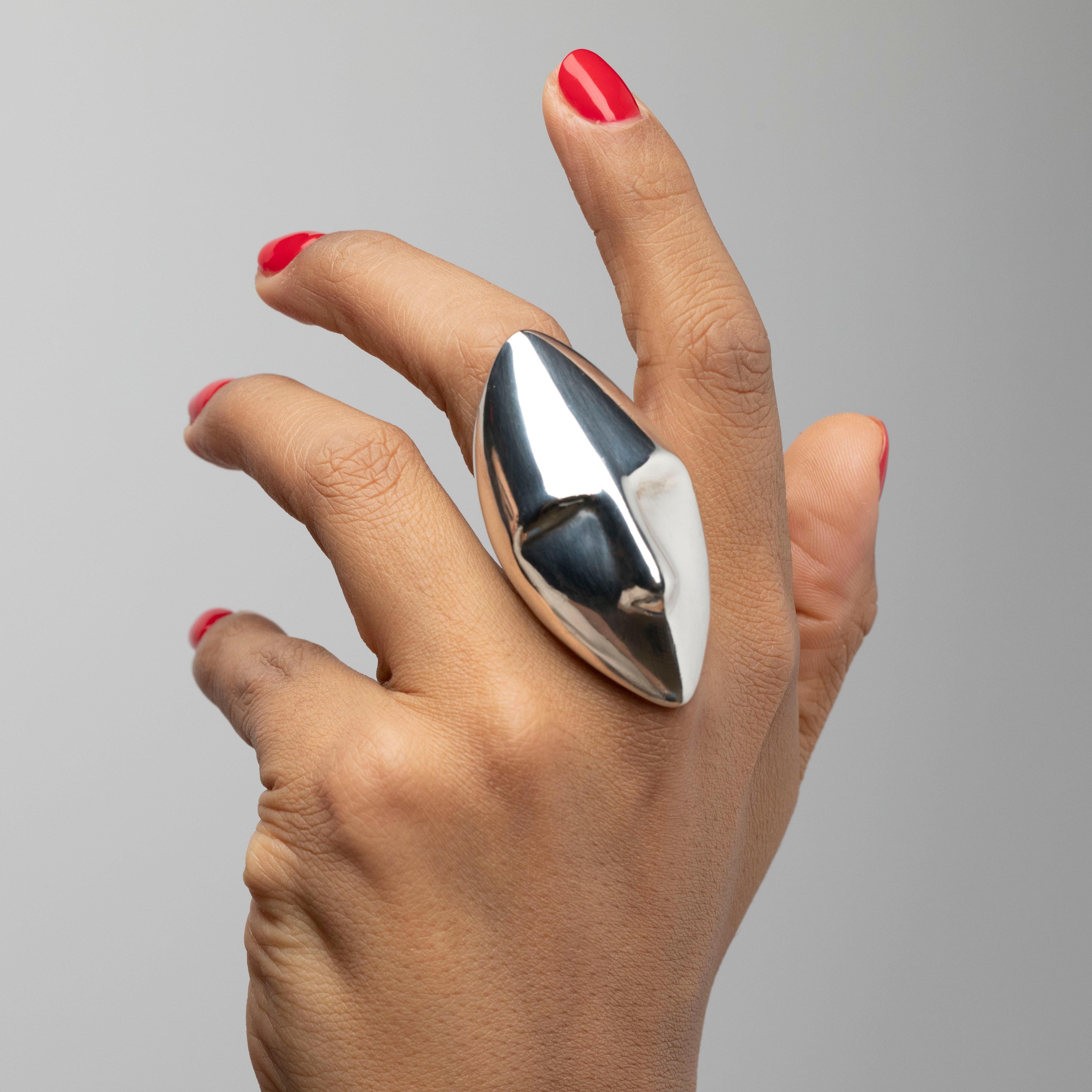 Im Angebot: Face Faces Kollektion, 'Frank', Statement-Ring aus Sterlingsilber () 3