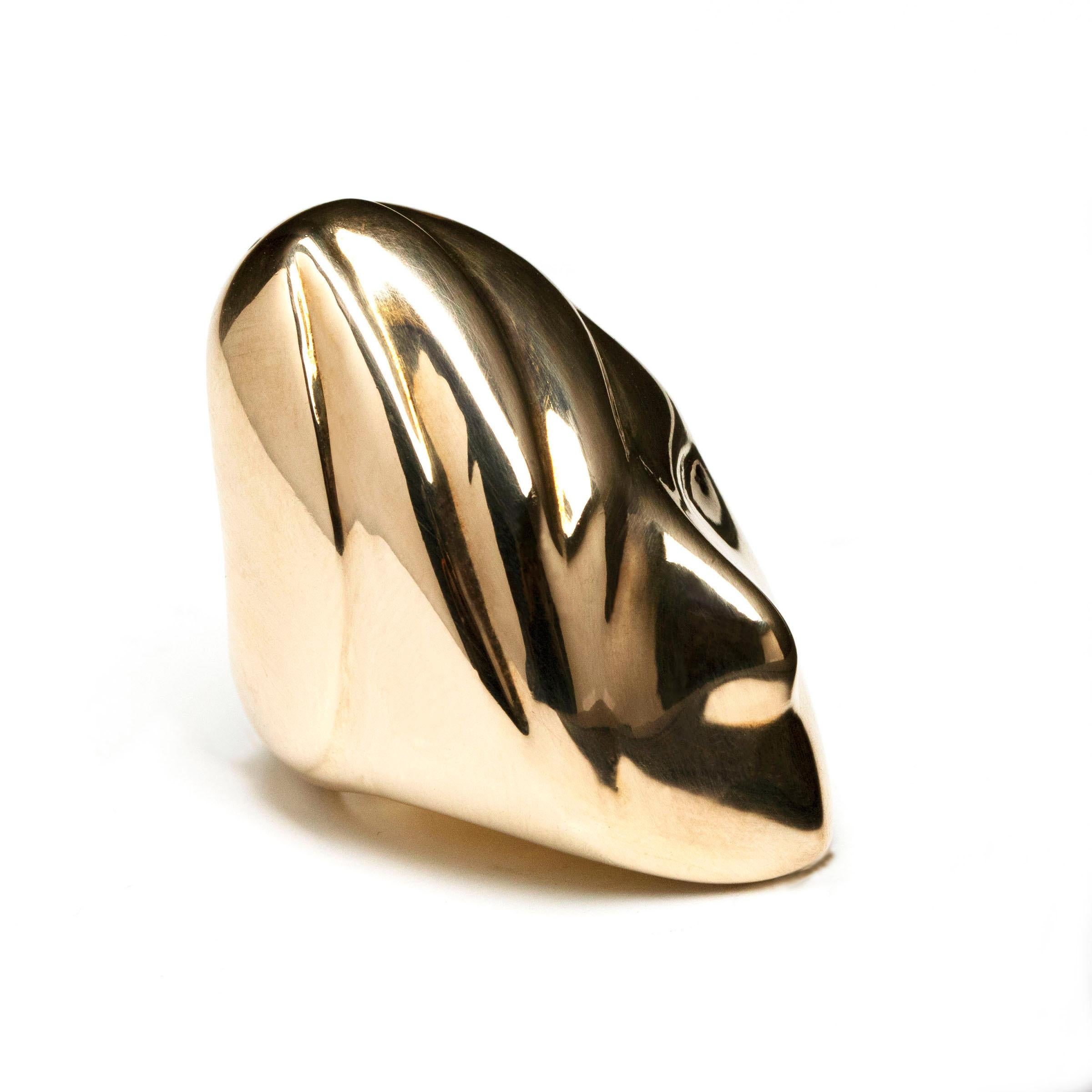 For Sale:  Brenna Colvin, Faces Collection, 'Jorgensen', Gold Plated Sterling Silver 2