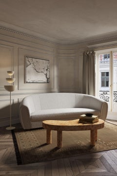 "Brenne" Bean-shaped Burl Wood Coffee Table by Christiane Lemieux