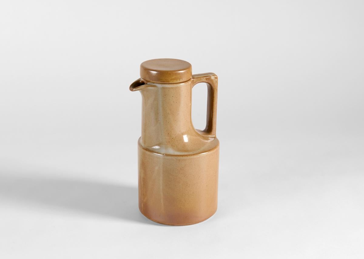 Brenne (Gres de Grand Feu), paire de pichets émaillés à couvercle, France, 1970 Bon état - En vente à New York, NY