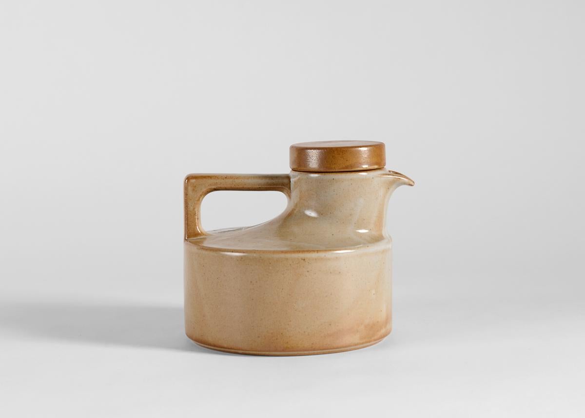 Brenne (Gres de Grand Feu), paire de pichets émaillés à couvercle, France, 1970 en vente 1