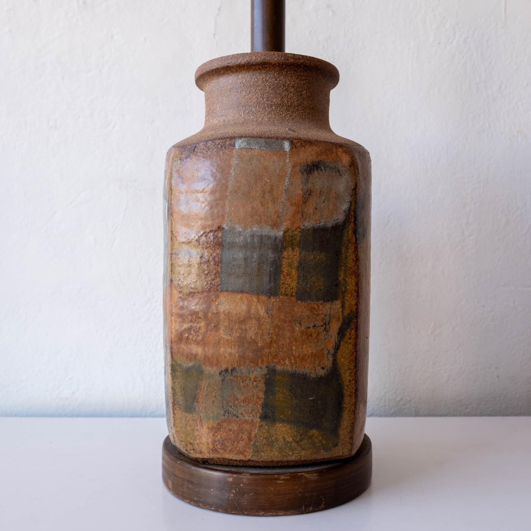 Brent Bennett California Design Ceramic Lamp 1970s In Good Condition In San Diego, CA