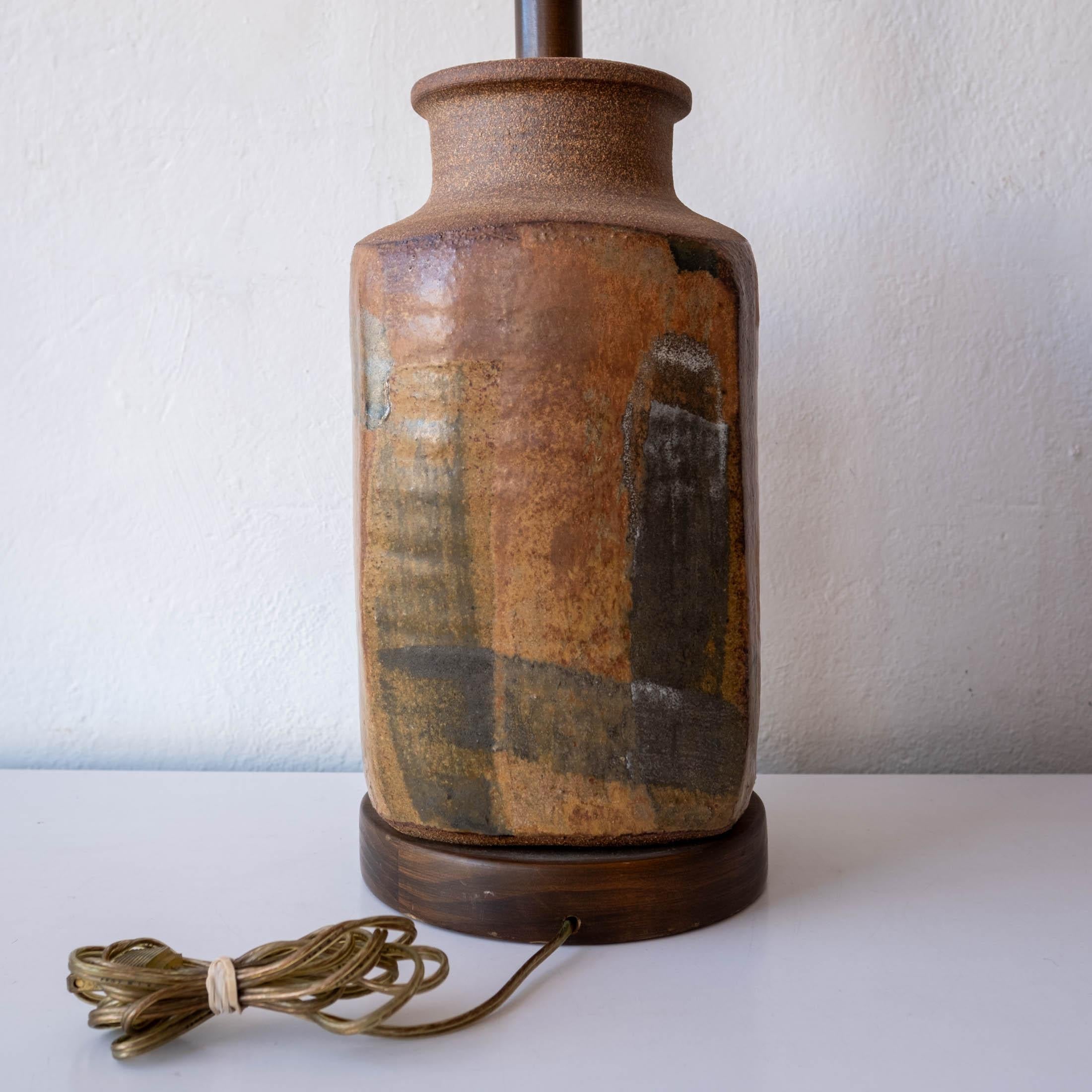 Brent Bennett California Design Ceramic Lamp 1970s 1