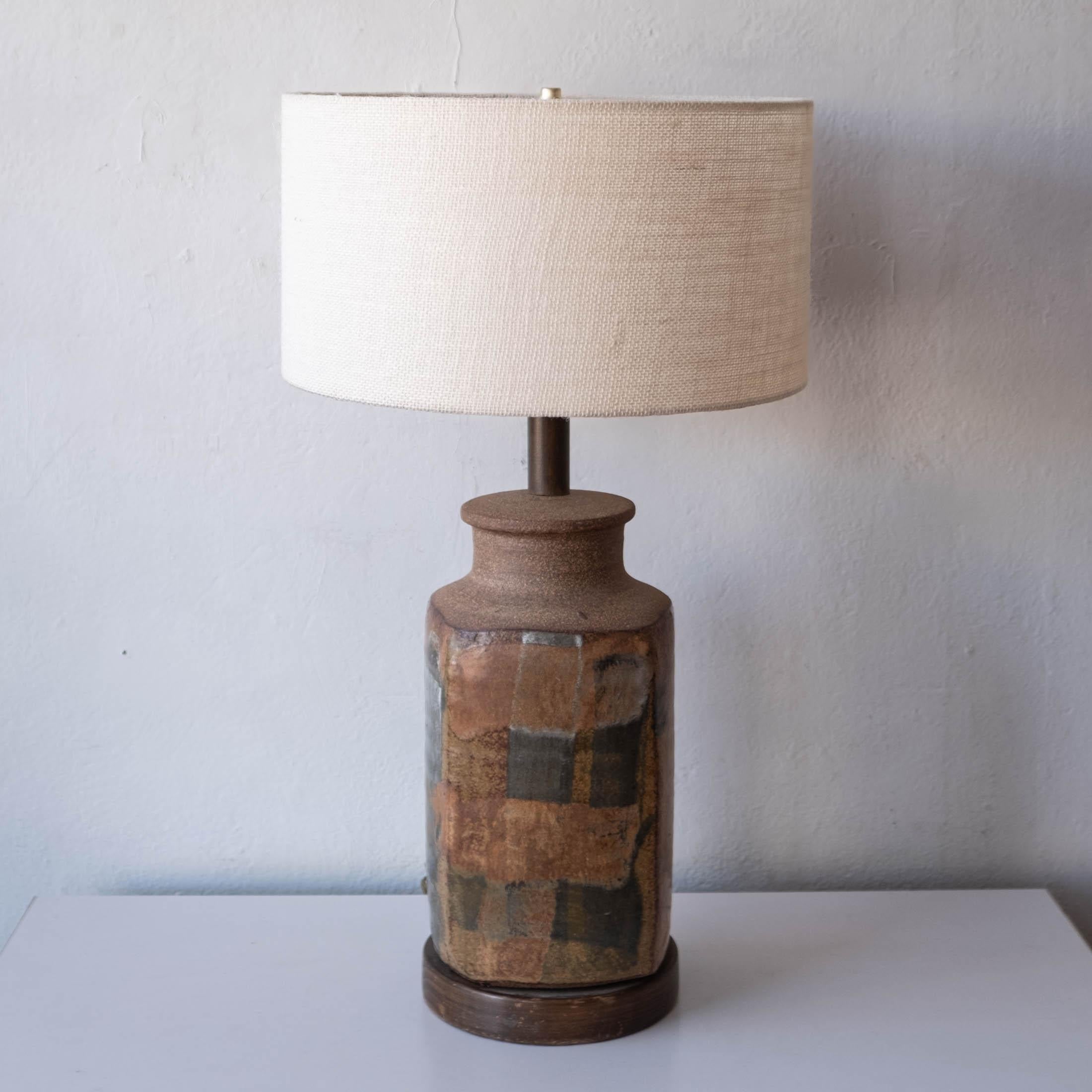 Brent Bennett California Design Ceramic Lamp 1970s 2