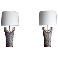 Brent Bennett Ceramic Lamps, circa 1970