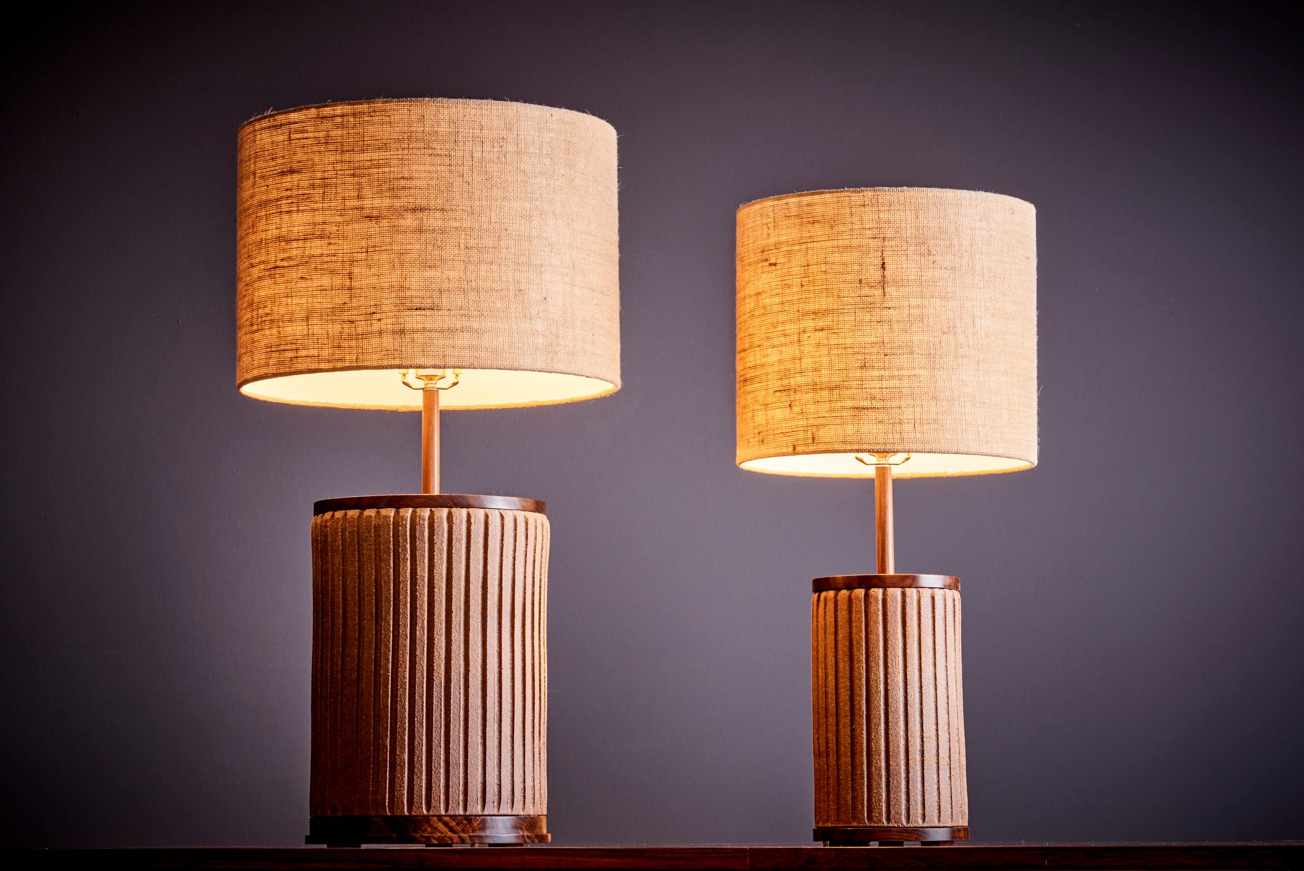 Céramique Paire de lampes de bureau Brent Bennett, États-Unis - 2023 en vente