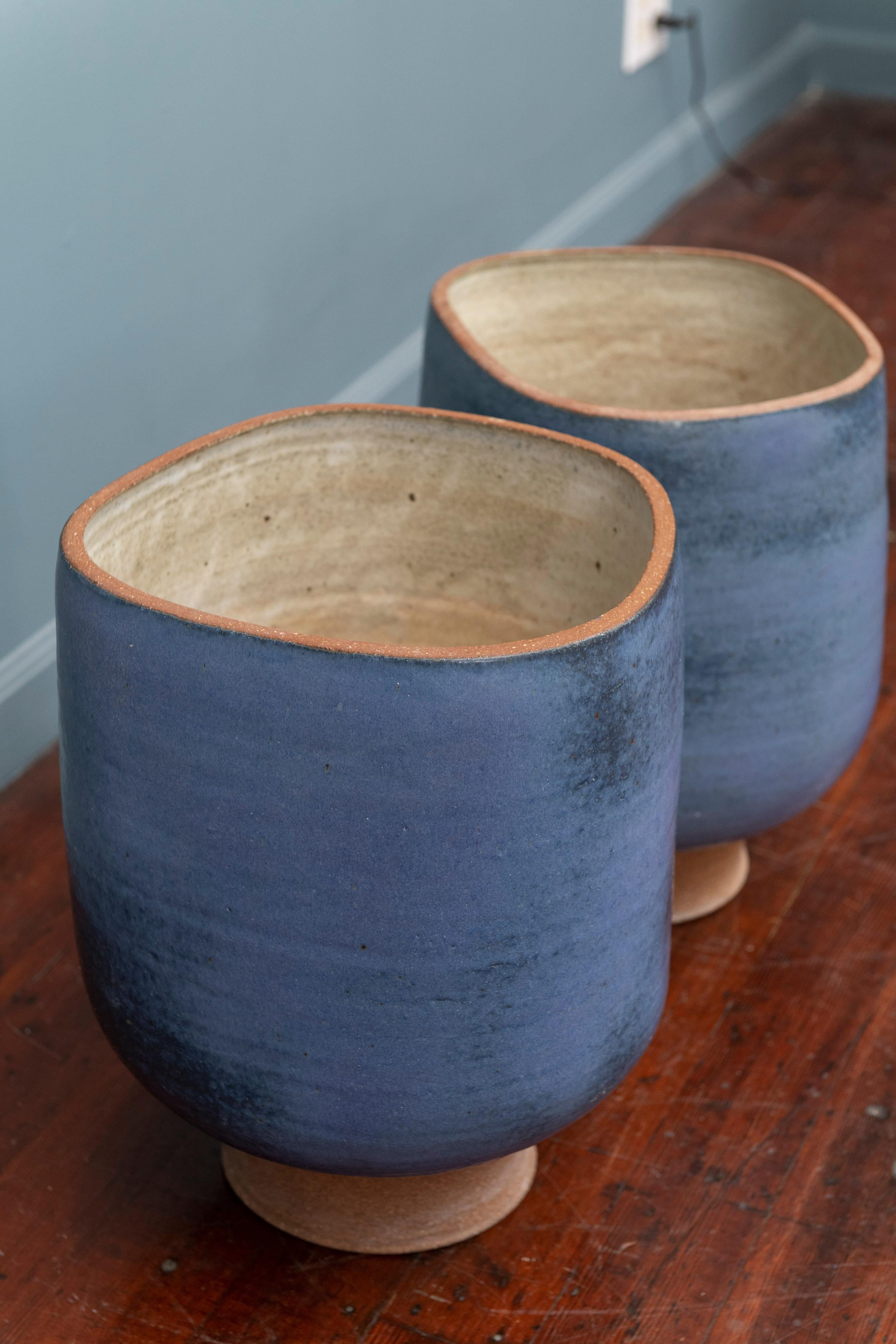 Brent Bennett Studio Ceramic Planters In Good Condition In San Francisco, CA