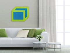 Gong (Green, Blue) (Abstract Painting)