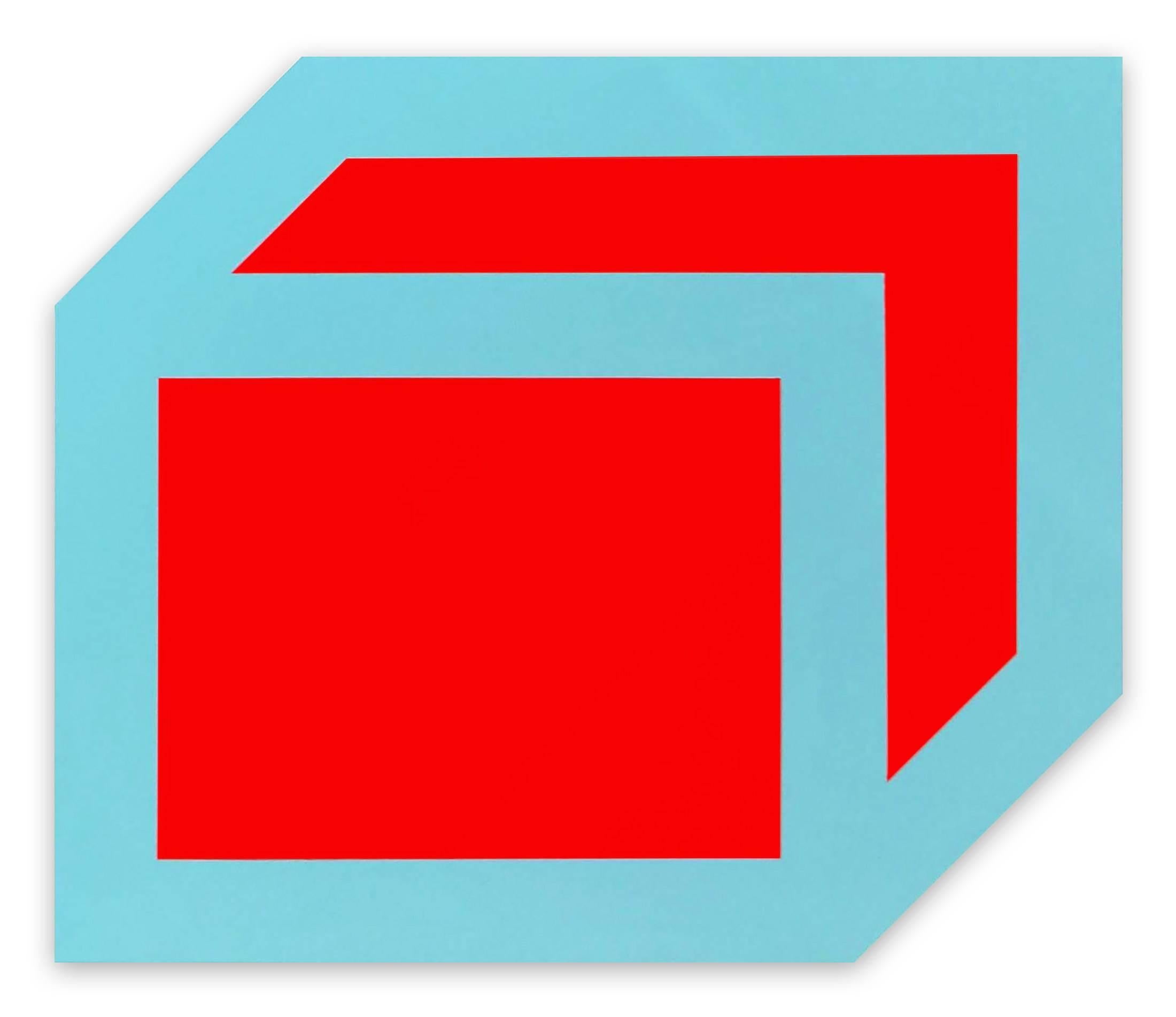 Brent Hallard Abstract Painting - Gong (Red, Blue)