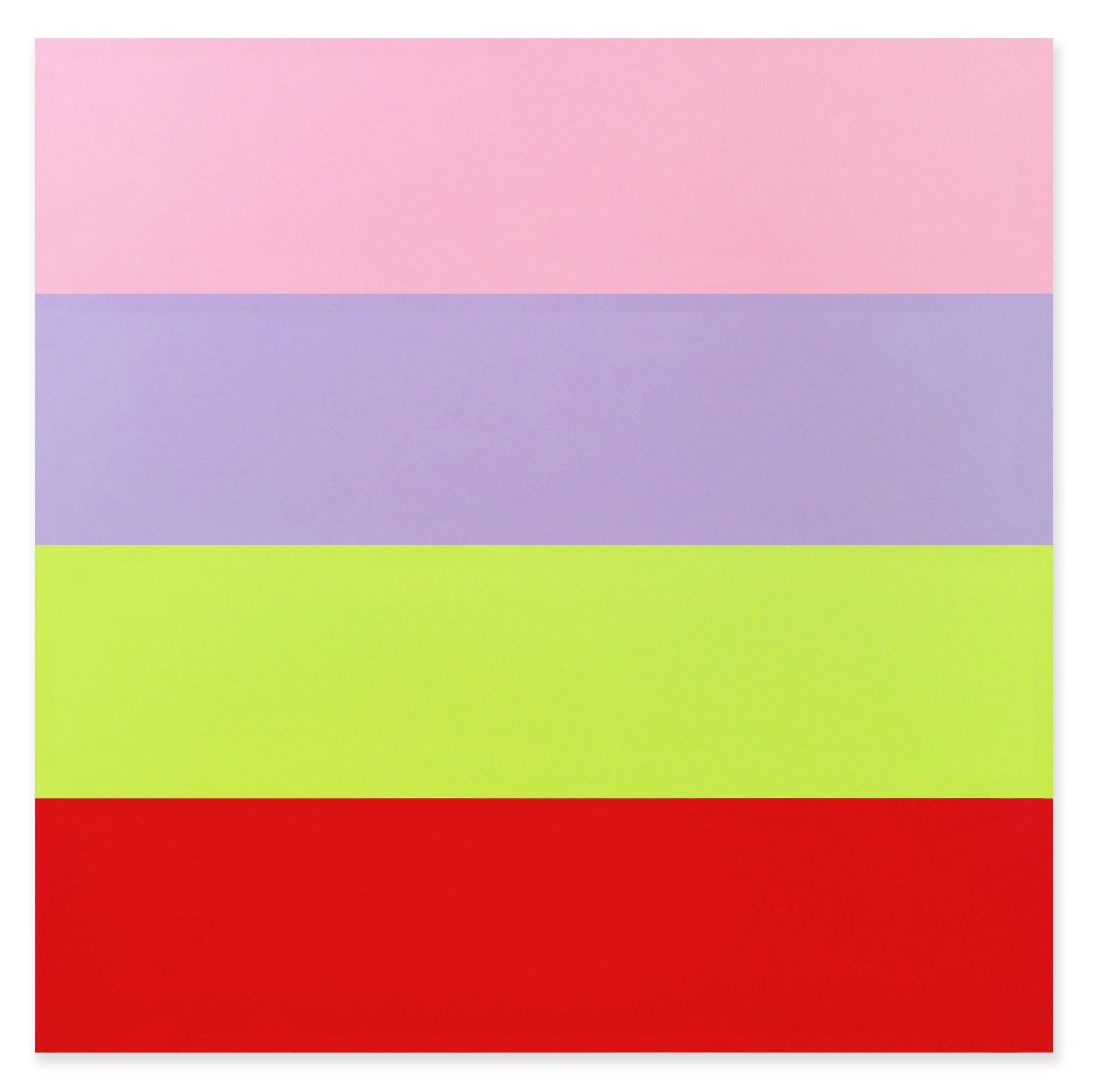 Abstract Painting di Brent Hallard - Lavender Strike II (Pittura astratta)
