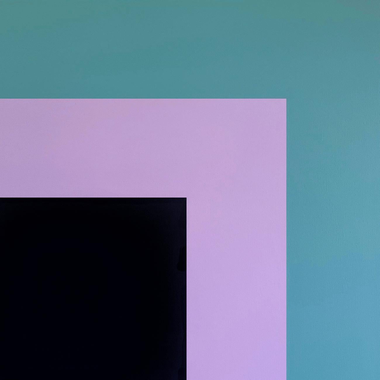 Orb (Blu e Viola) (Pittura astratta) - Painting Astratto di Brent Hallard