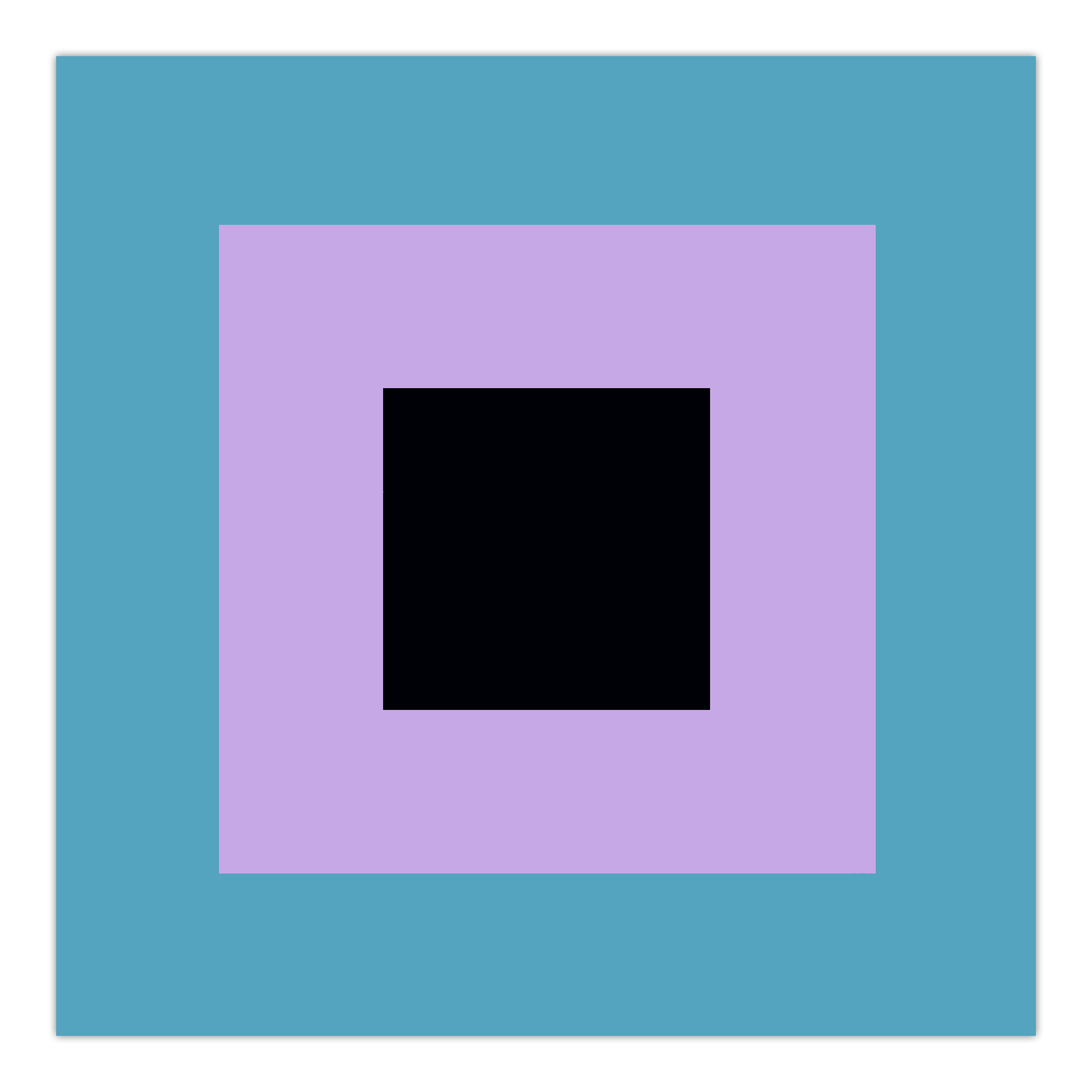 Brent Hallard Abstract Painting – Orb (Blau und Violett) (Abstraktes Gemälde)
