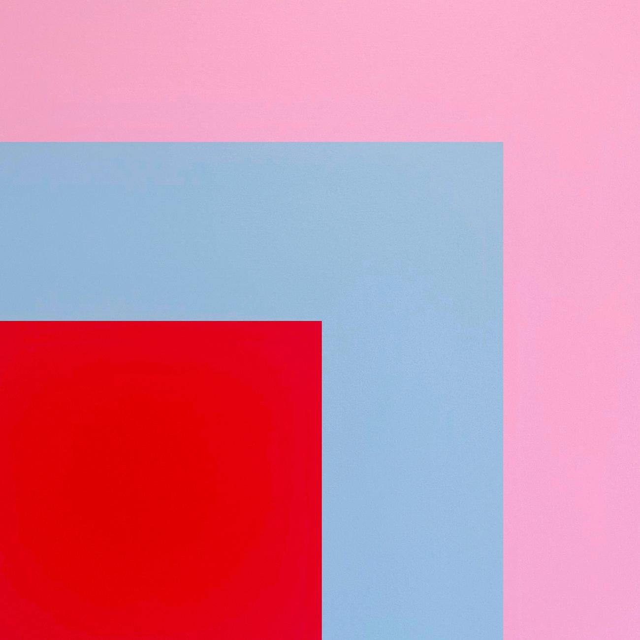 Orb (Rosa e Blu) (Pittura astratta) - Painting Astratto di Brent Hallard