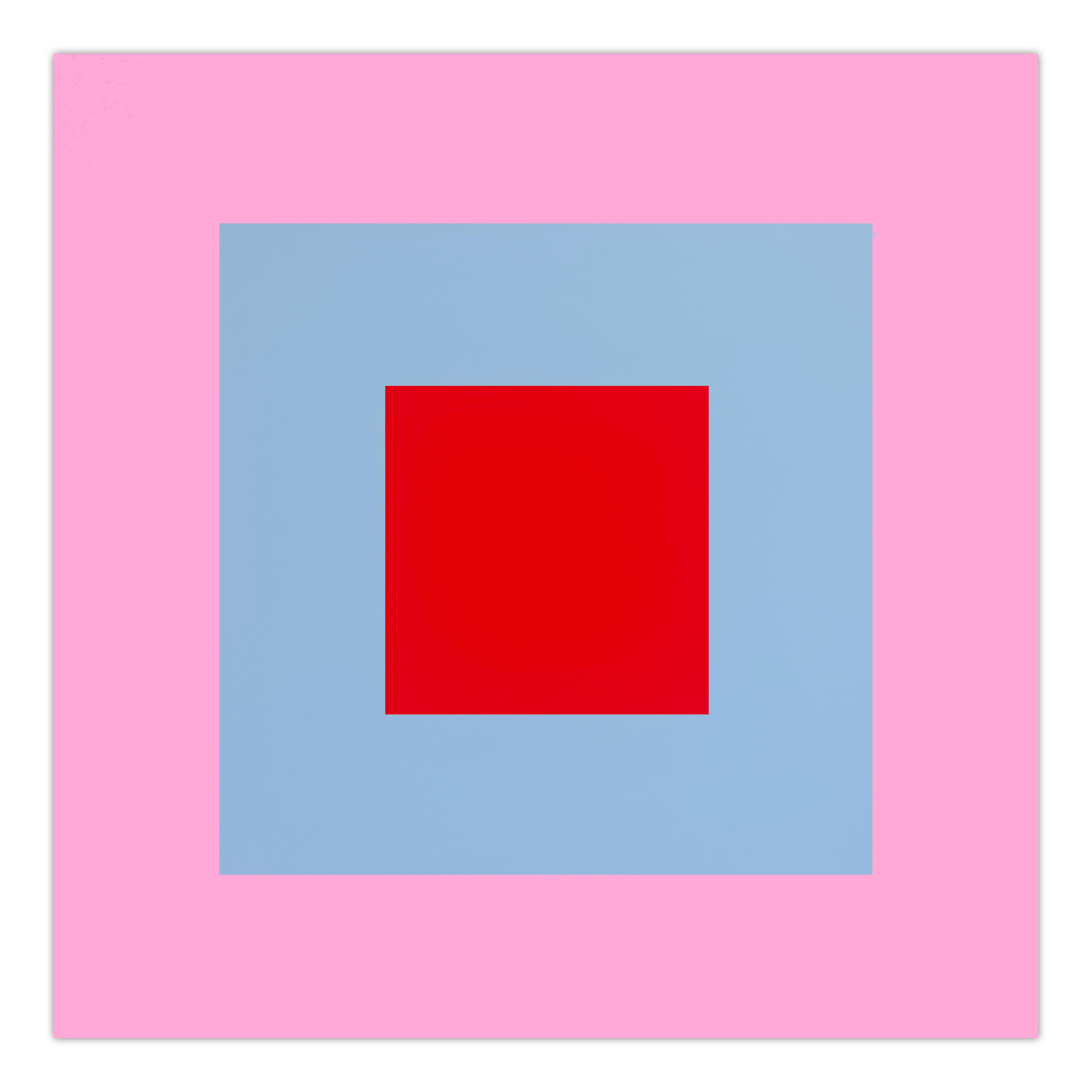 Abstract Painting de Brent Hallard - Orbe (Rosa y Azul) (Pintura abstracta)