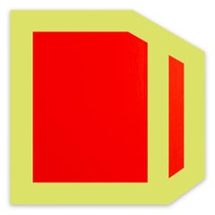 Plum (jaune et rouge) (peinture abstraite