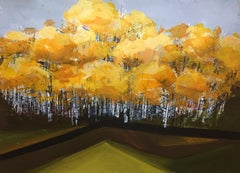 Aspen Forest, Painting, Acrylic on Paper