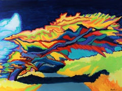 Cosmic Tree, Painting, Acrylic on Wood Panel