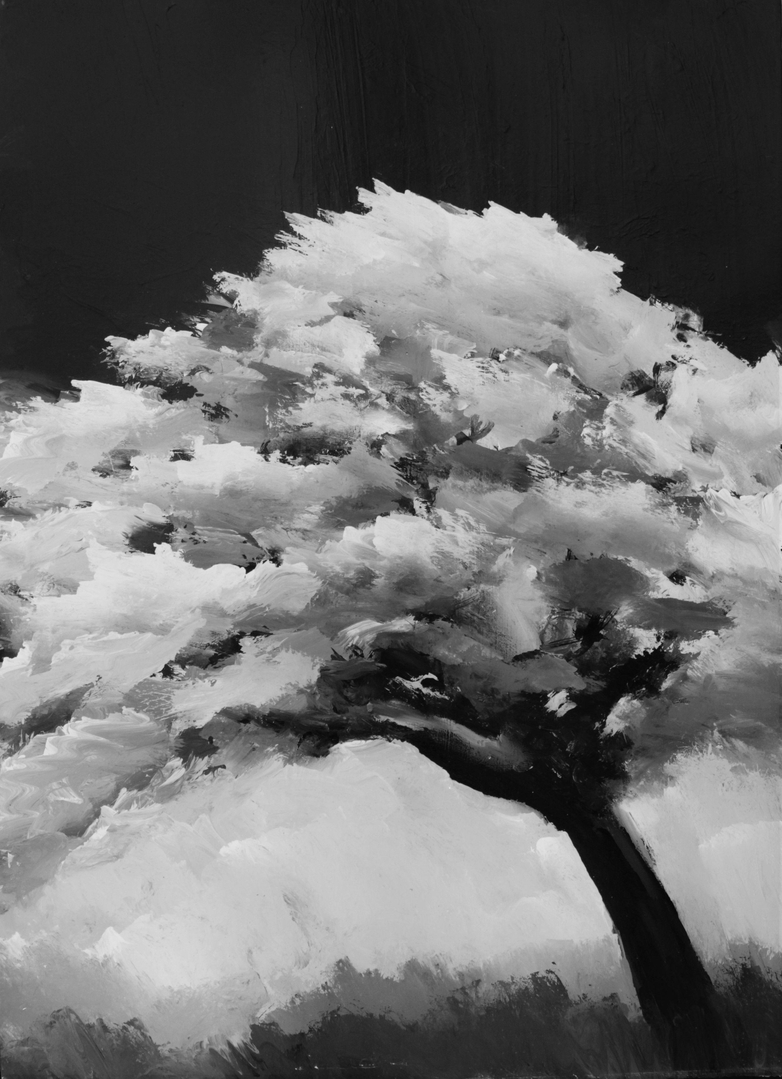 Soñando bajo un árbol, Pintura, Acrílico sobre papel - Painting de Brent Hanson