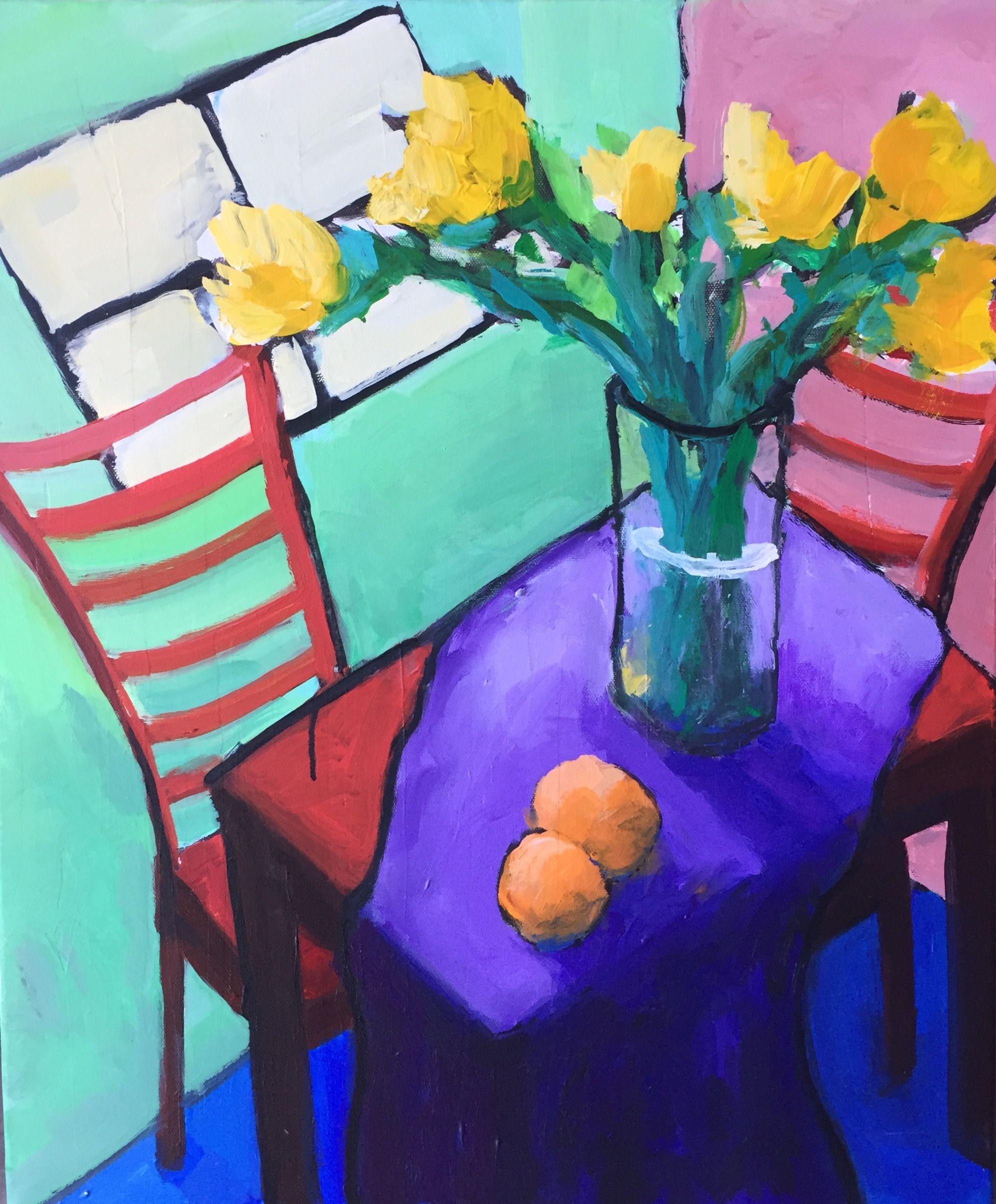 Brent Hanson Still-Life Painting - Kitchen Table, Painting, Acrylic on Canvas
