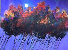 Moonlight Serenade, Painting, Acrylic on Paper