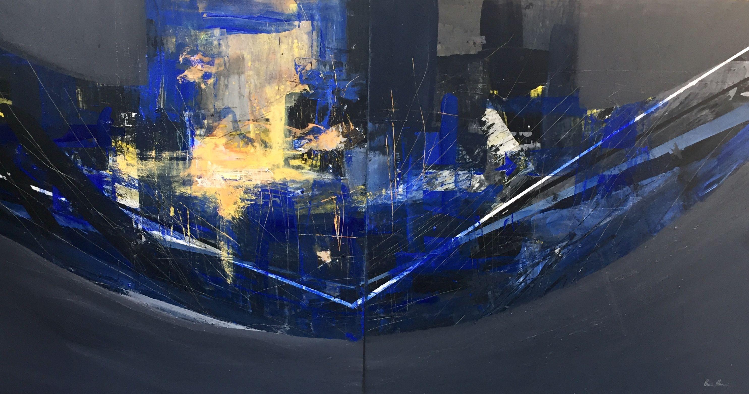 Abstract Painting de Brent Hanson - Amanecer, Pintura, Acrílico sobre metal