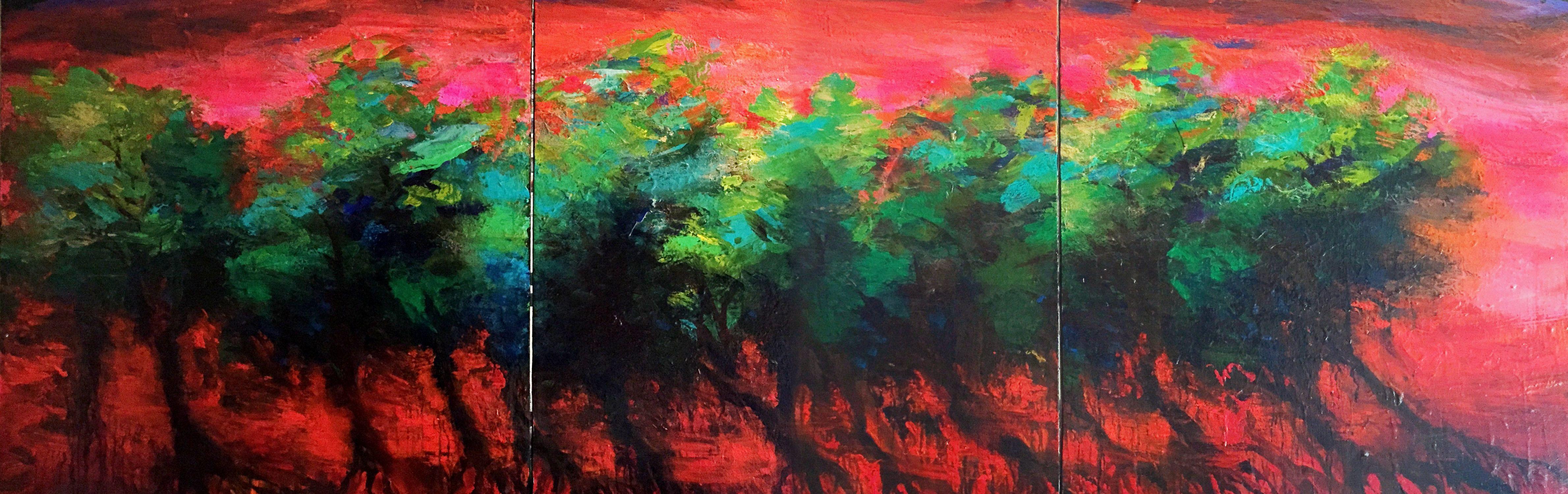 I venti del cambiamento, Pittura, Acrilico su tela - Painting di Brent Hanson