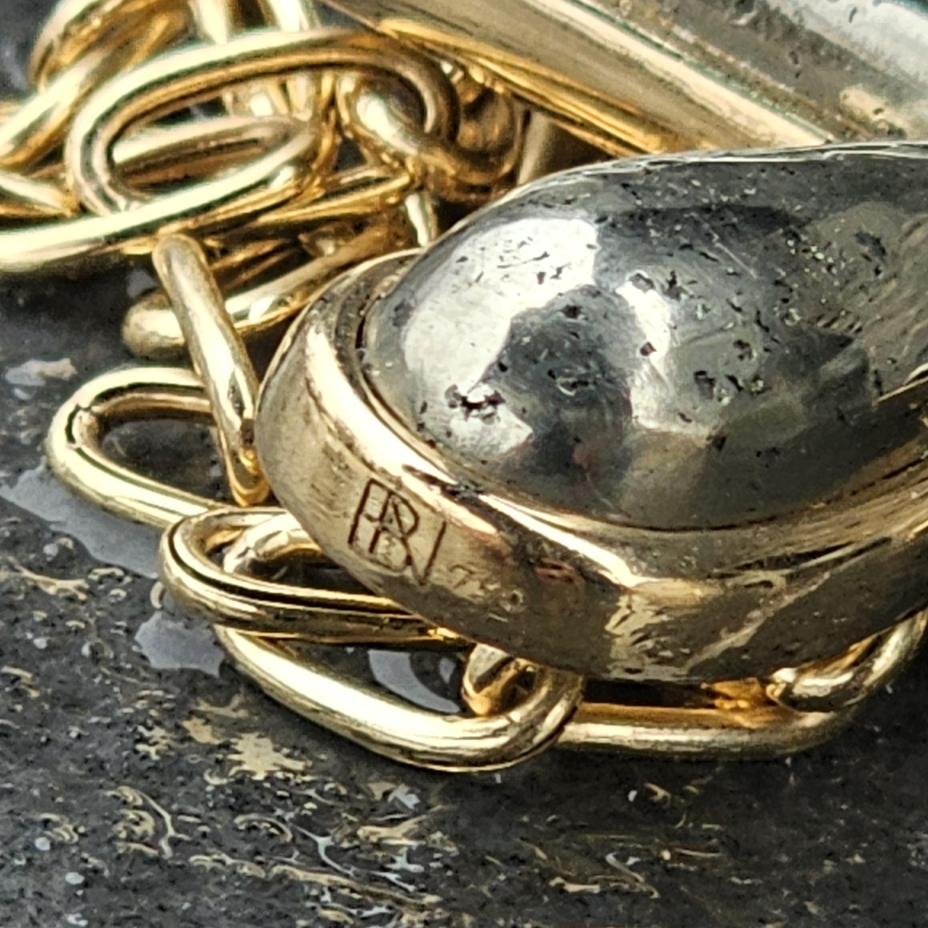 Brent Neale Ciondolo a fungo magico grande in oro 18k Pirite Champagne Diamanti in vendita 3