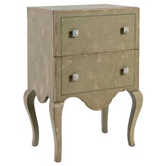 Brenta Green Wood Nightstand