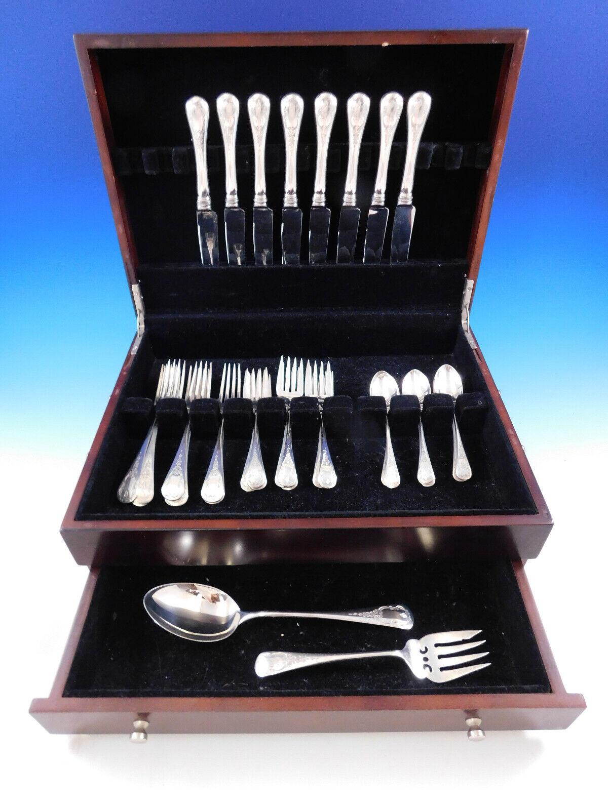 Brentwood by Birks Canada Sterling Silver Flatware Set for 8 Service 34 Pcs For Sale 2