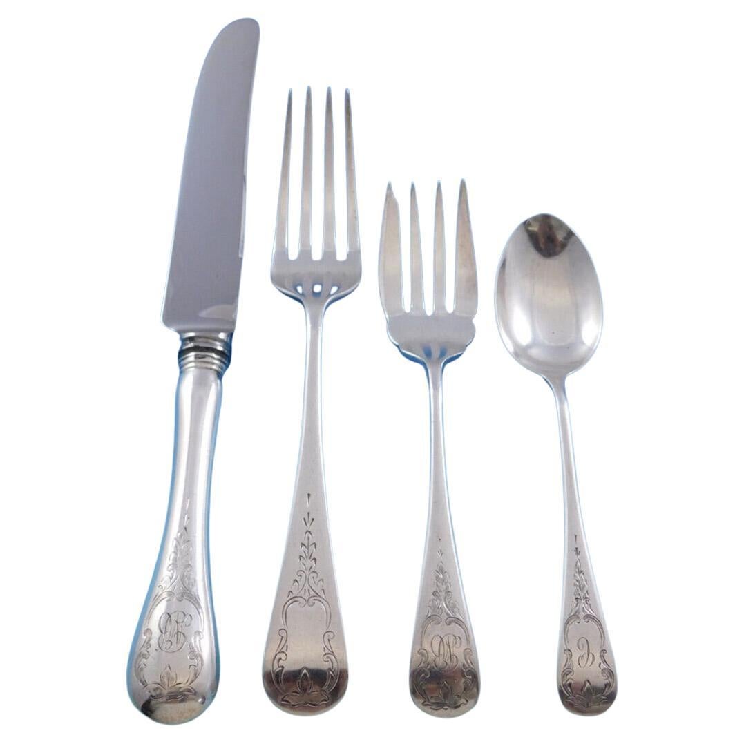 Brentwood by Birks Canada Sterling Silver Flatware Set for 8 Service 34 Pcs For Sale