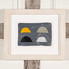 Card de Noël gris foncé avec quatre découpes peintes par Breon O'casey